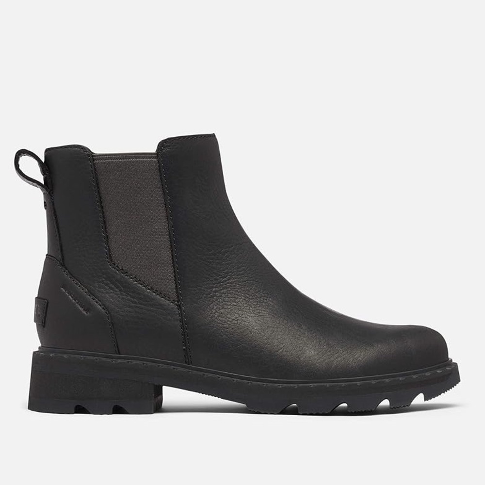 🔥🔥🔥 Sorel Lennox Chelsea Black Leather Boot - Rain - Waterproof size 8 U…
